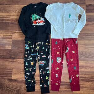 Old Navy Unisex Christmas Pajama Set Bundle Youth Size 6